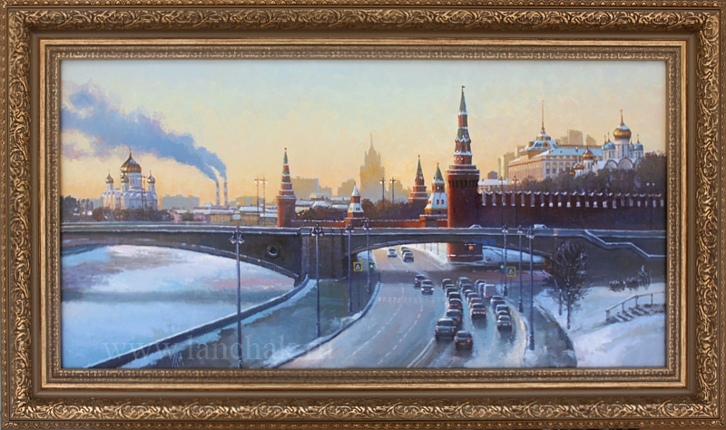 Морозный день в Москве. Картина маслом