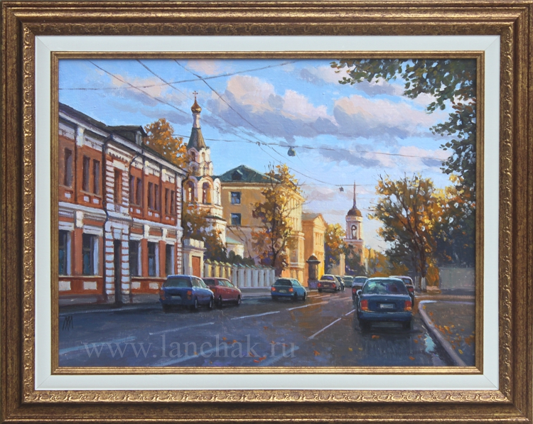 Картина с изображением московской улицы Арбат