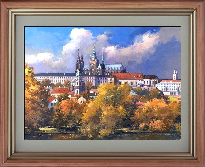 Пражская осень, картина маслом
