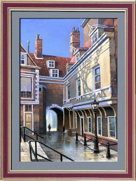 Старый Амстердам. Дворик, картина маслом