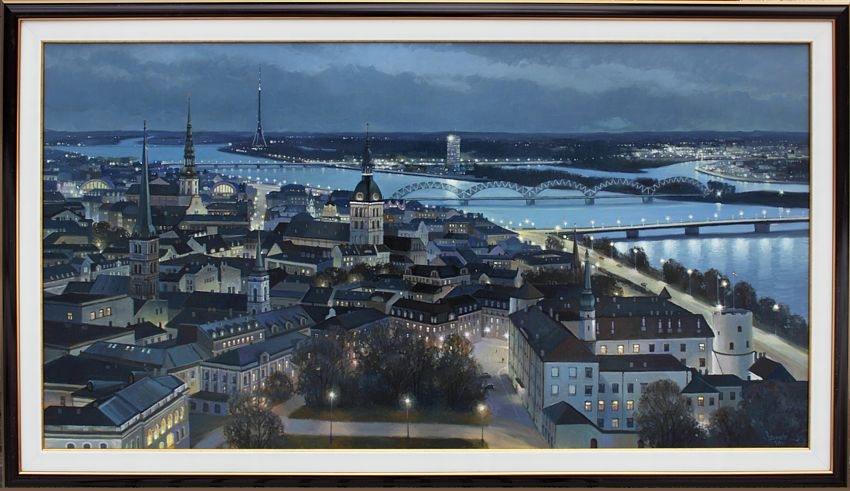 Ночная Рига, масло